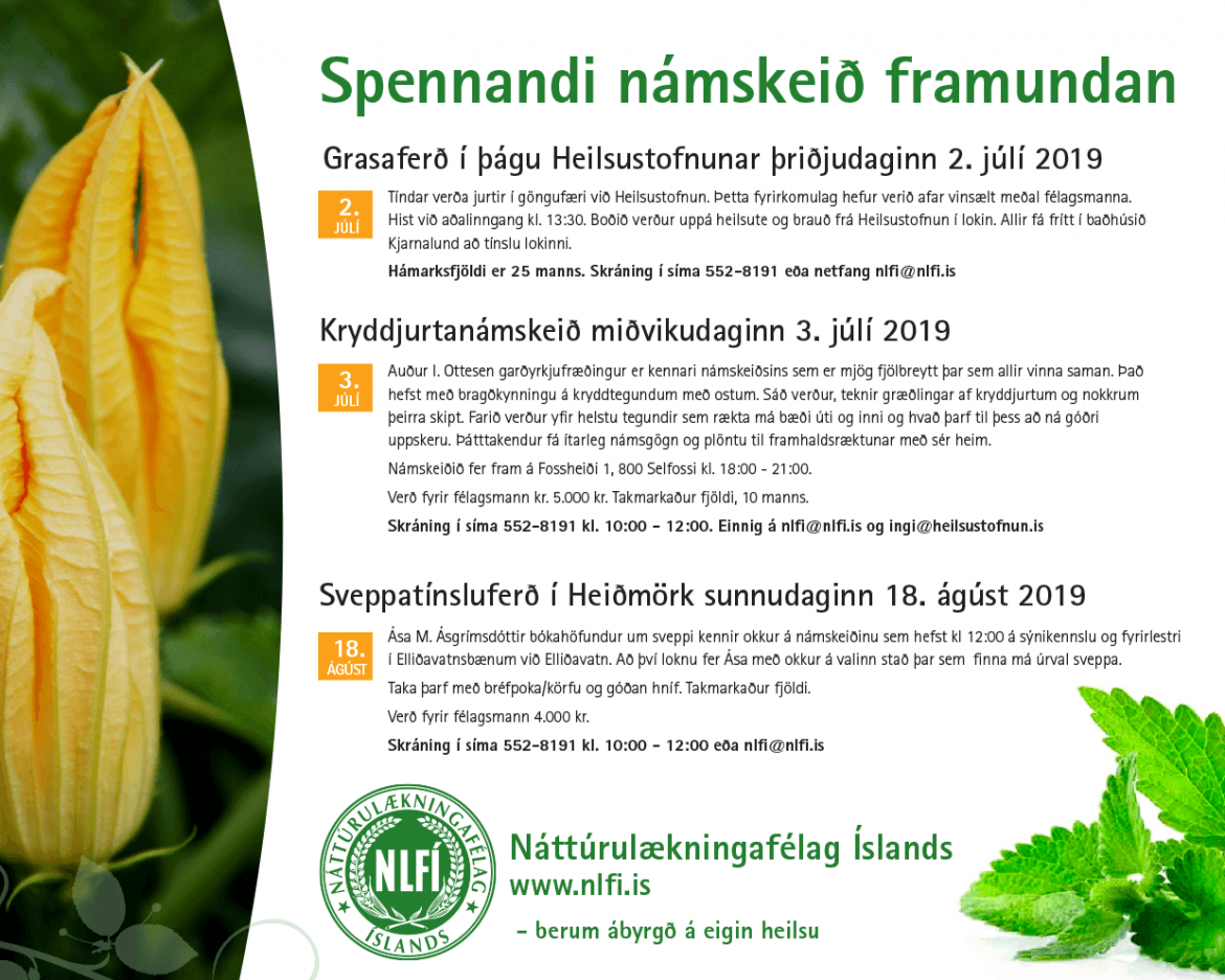 Spennandi námskeið framundan