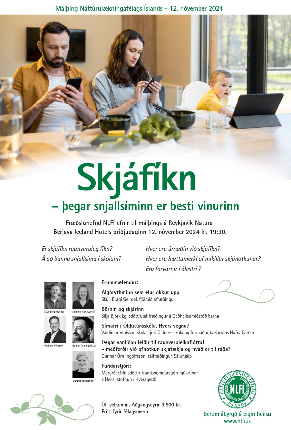 Skjáfíkn – Málþing nóvember 2024