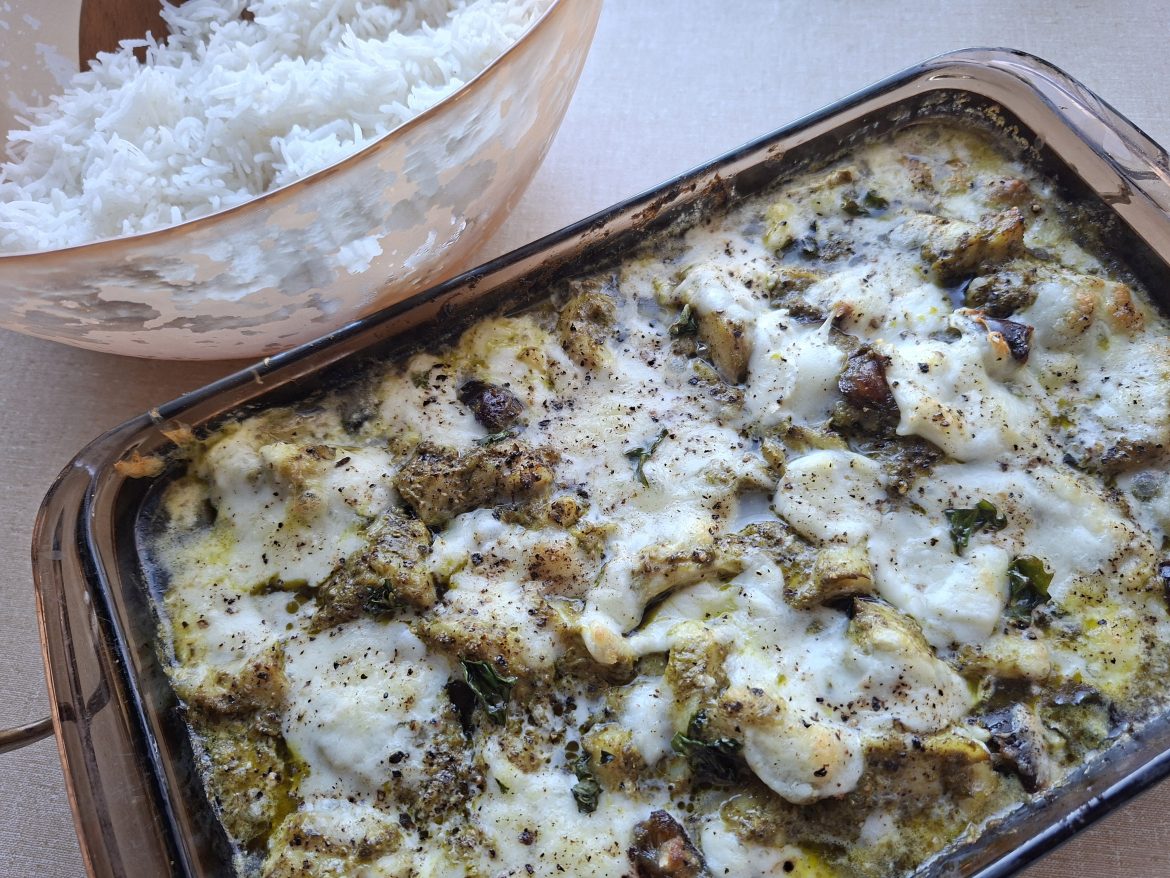 Þorskur með pestó og mozzarella